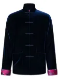 Shanghai Tang Winding Stream Party velvet jacket - Blue