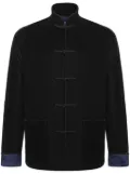 Shanghai Tang velvet dragon-jacquard silk-lining jacket - Black