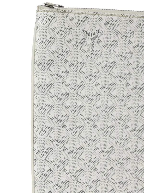 Goyard Pre Owned 2019 Senat MM Clutch Bag White FARFETCH IE