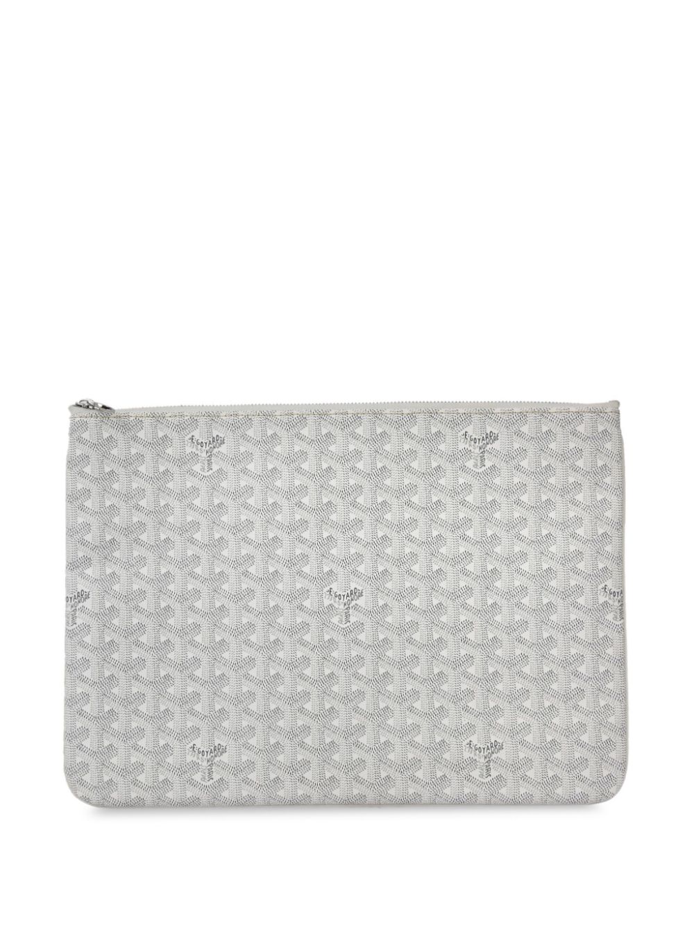 Pre-owned Goyard 2012 Senat Gm Clutch Bag In White