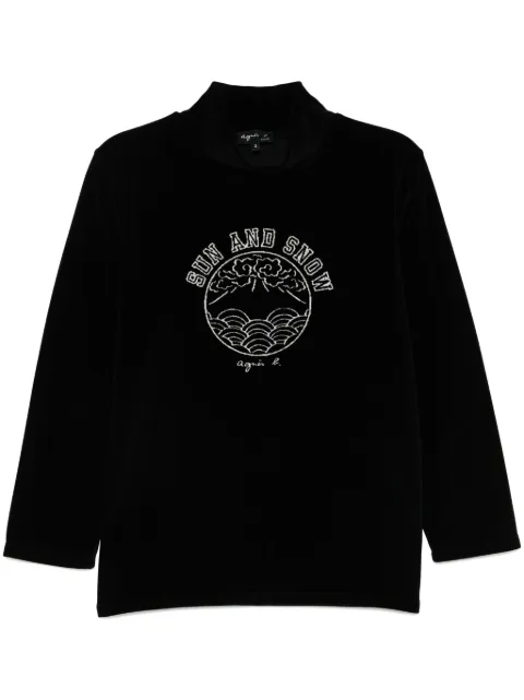 agnès b.  playera con estampado gráfico