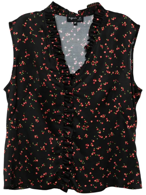 agnès b.  top con estampado floral