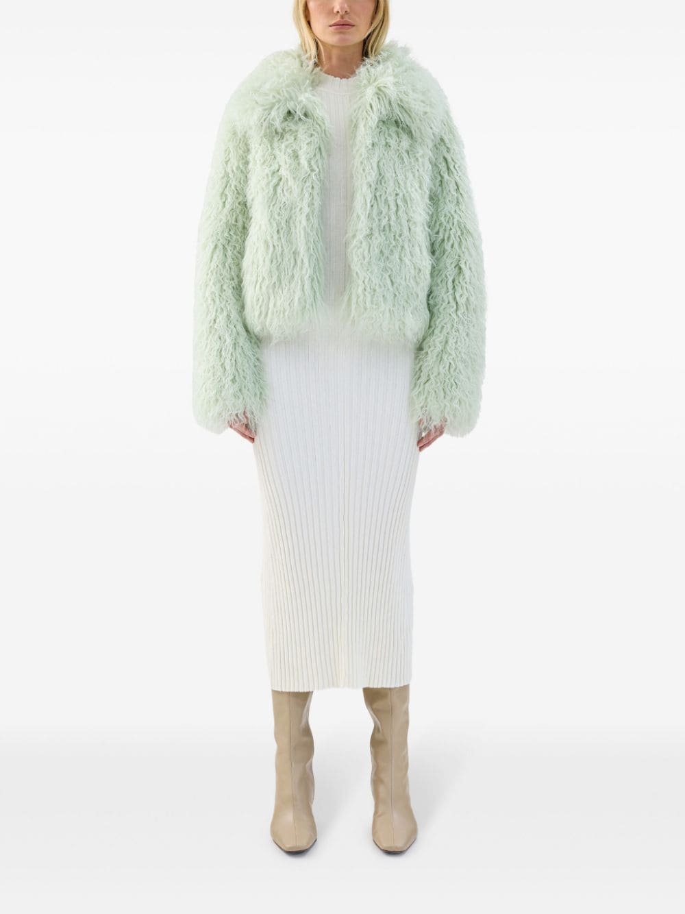 Shop Unreal Fur Saint Tropez Jacket In Green