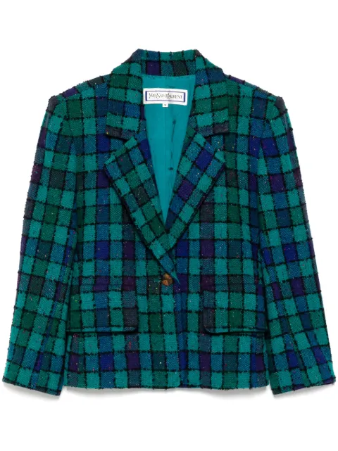 Saint Laurent Pre-Owned 1990-2000 checked single-breasted jacket