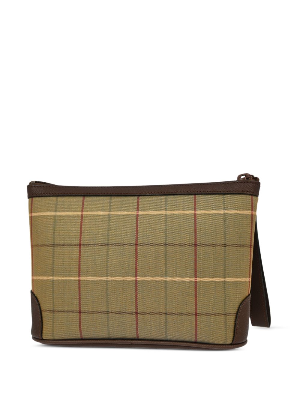 Burberry Pre-Owned 1990-2000 plaid canvas clutch bag - Brown