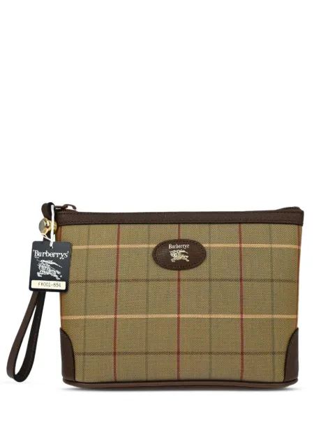 Burberry 1990-2000 plaid canvas clutch bag Women