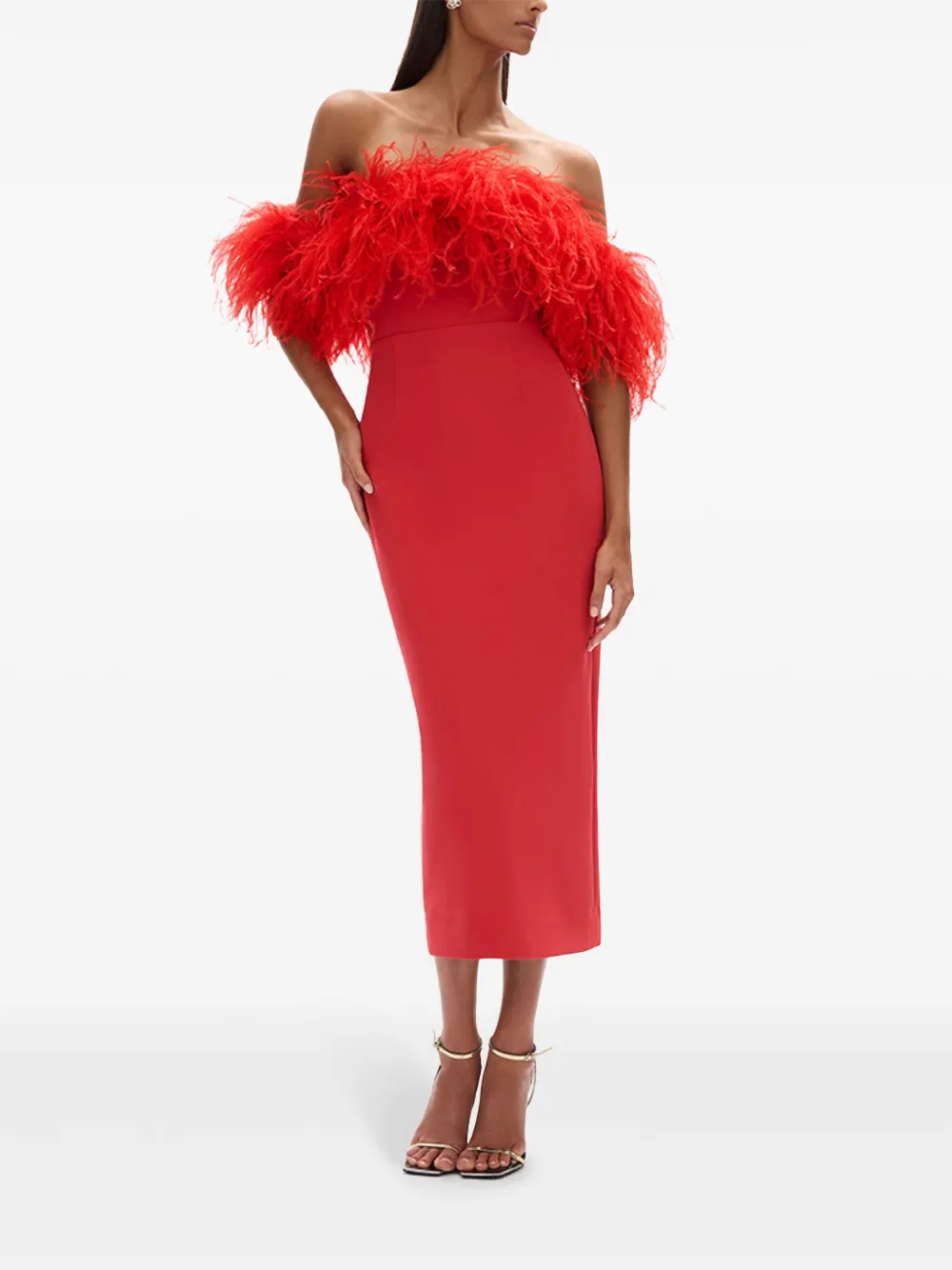 Rachel Gilbert Link midi-jurk - Rood