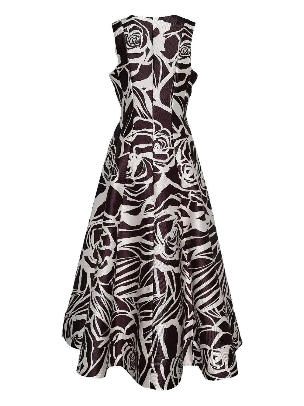 Alexis Lazaro rose-print zip-front dress Zwart