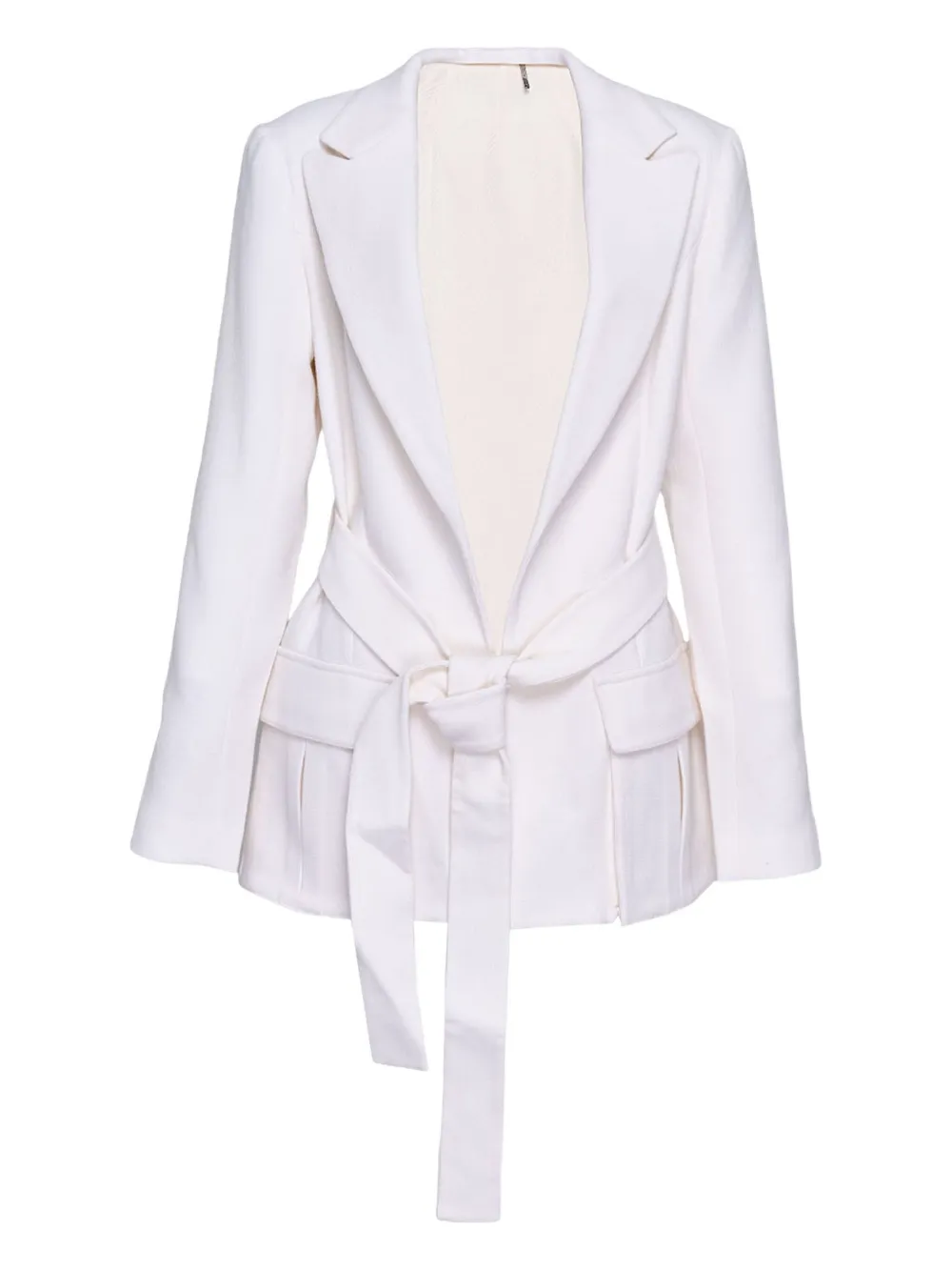 Alexis belted structured jacket Wit