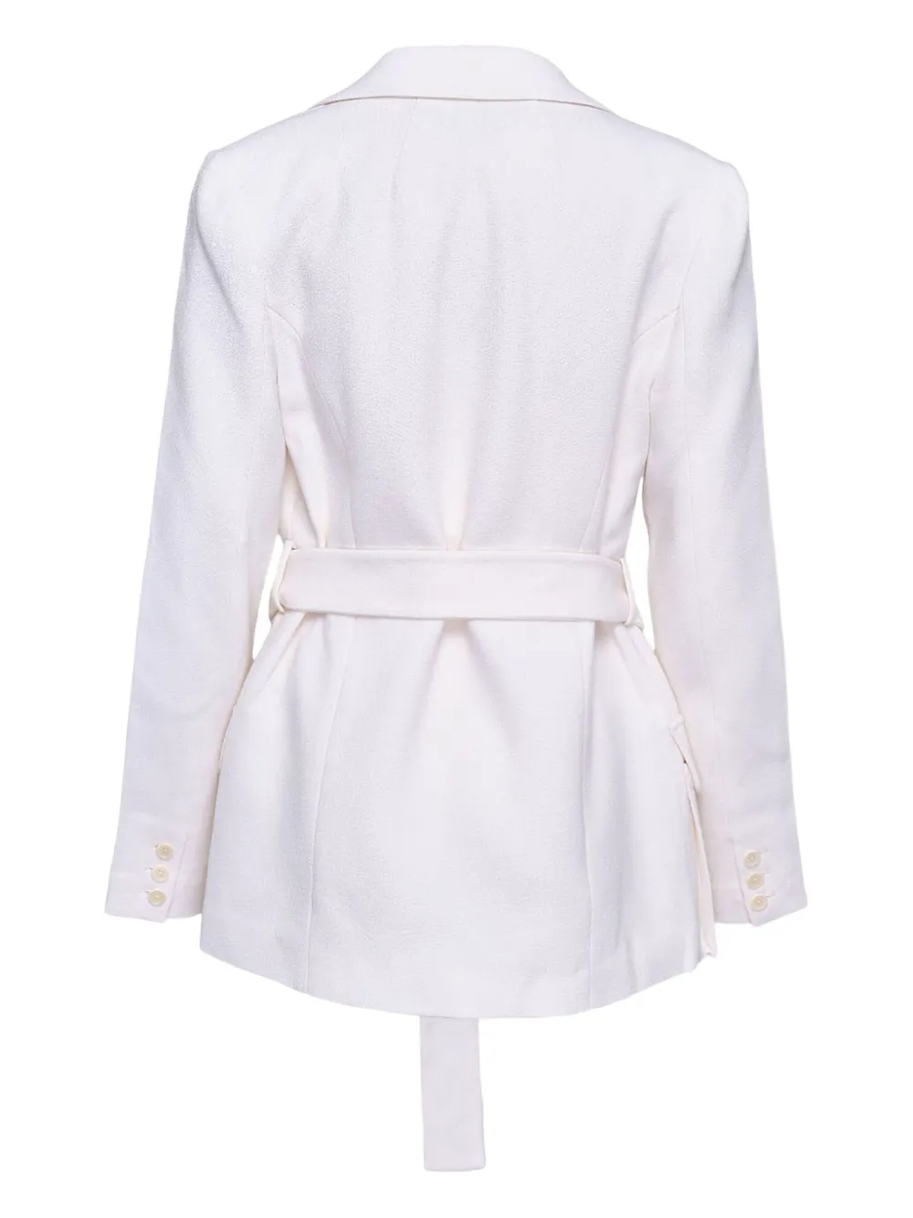 Alexis belted structured jacket Wit