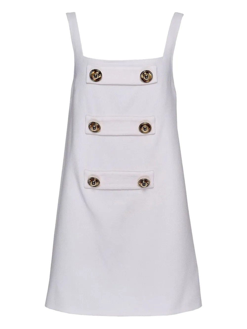 Alexis Luya button-detailed mini dress Wit