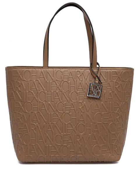 Armani Exchange all-over logo print tote bag Women