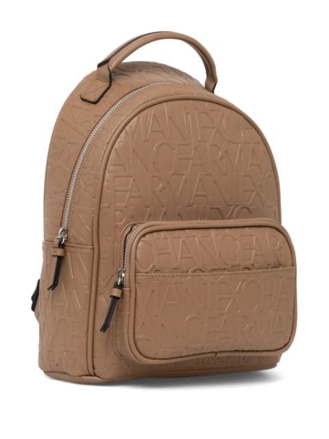 logo-embossed backpack