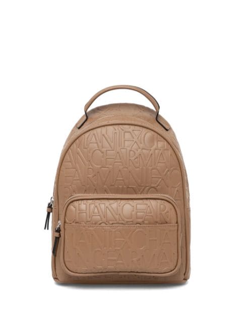 logo-embossed backpack