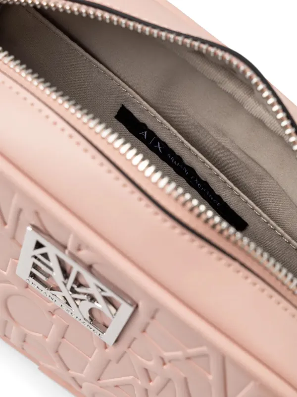 ★送関込み★ ARMANI Exchange ロゴ カメラバッグ BOXロゴバックル ミニショルダーバッグ | Armani Exchange