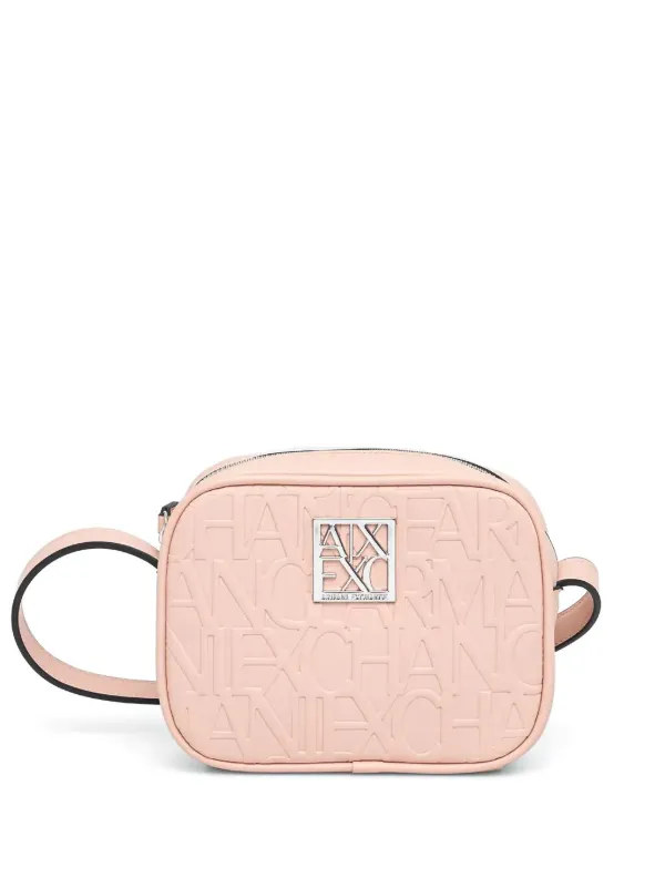 ★送関込み★ ARMANI Exchange ロゴ カメラバッグ Armani Exchange ロゴプレート カメラバッグ | ピンク | FARFETCH JP
