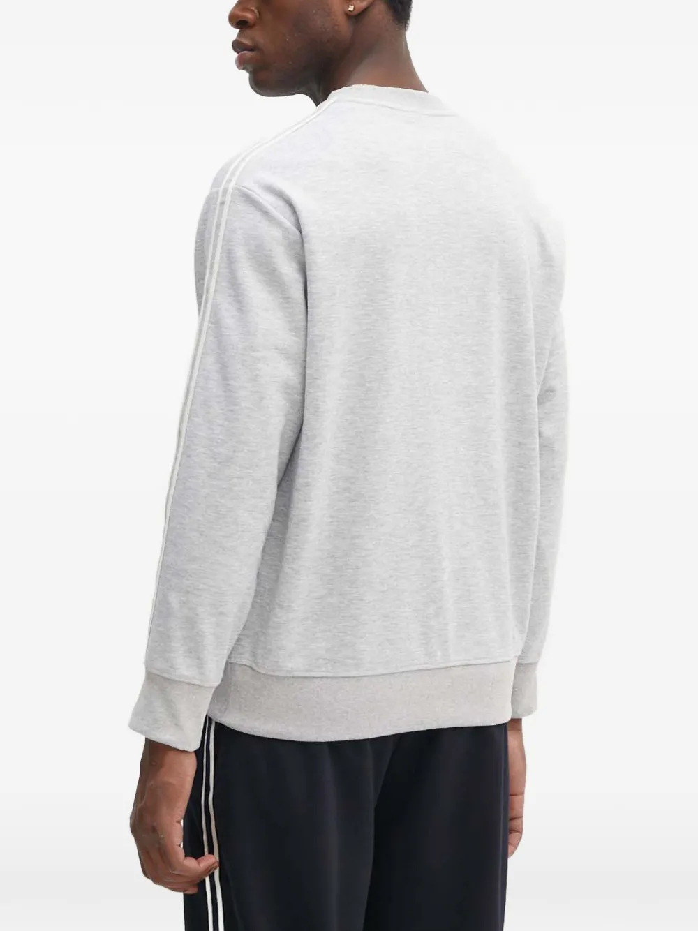 Armani Exchange Gestreepte sweater met logodetail Grijs