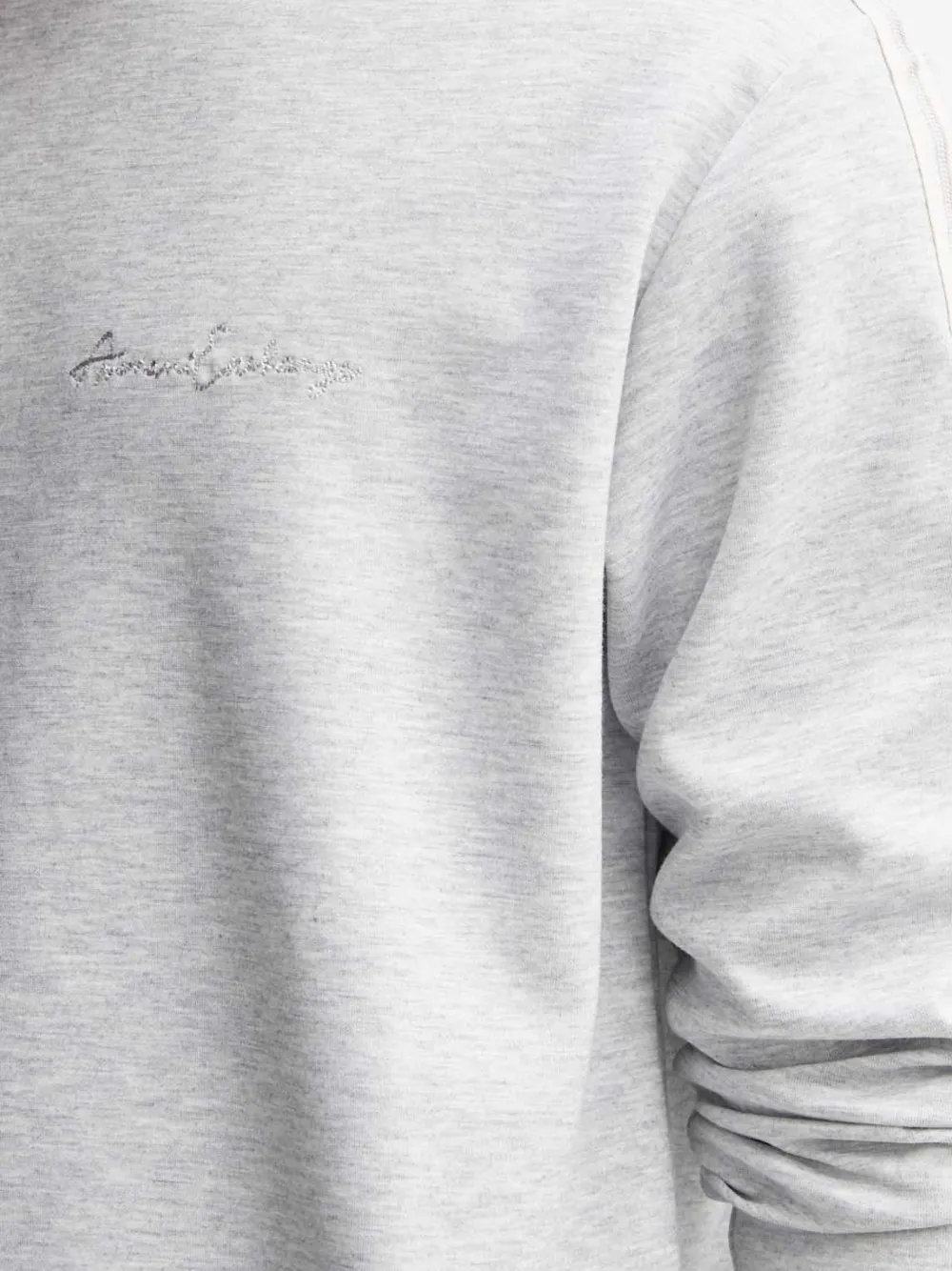Armani Exchange Gestreepte sweater met logodetail Grijs