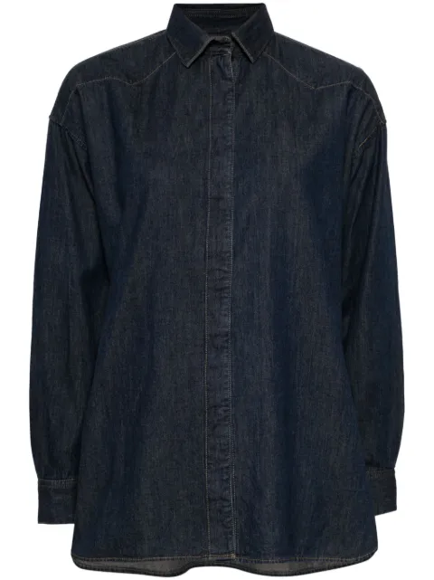 Tu es mon Tresor oversized denim shirt