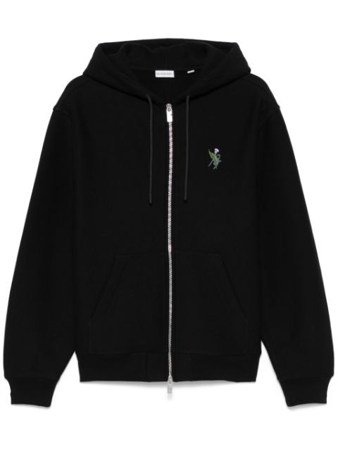 Burberry logo-embroidered hoodie Men