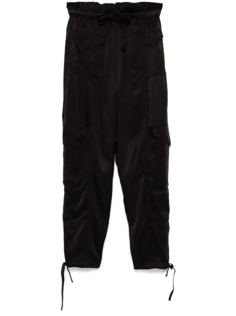 GANNI washed satin trousers