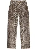 GANNI leopard-print trousers - Brown