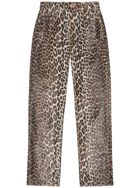 GANNI leopard-print trousers Women