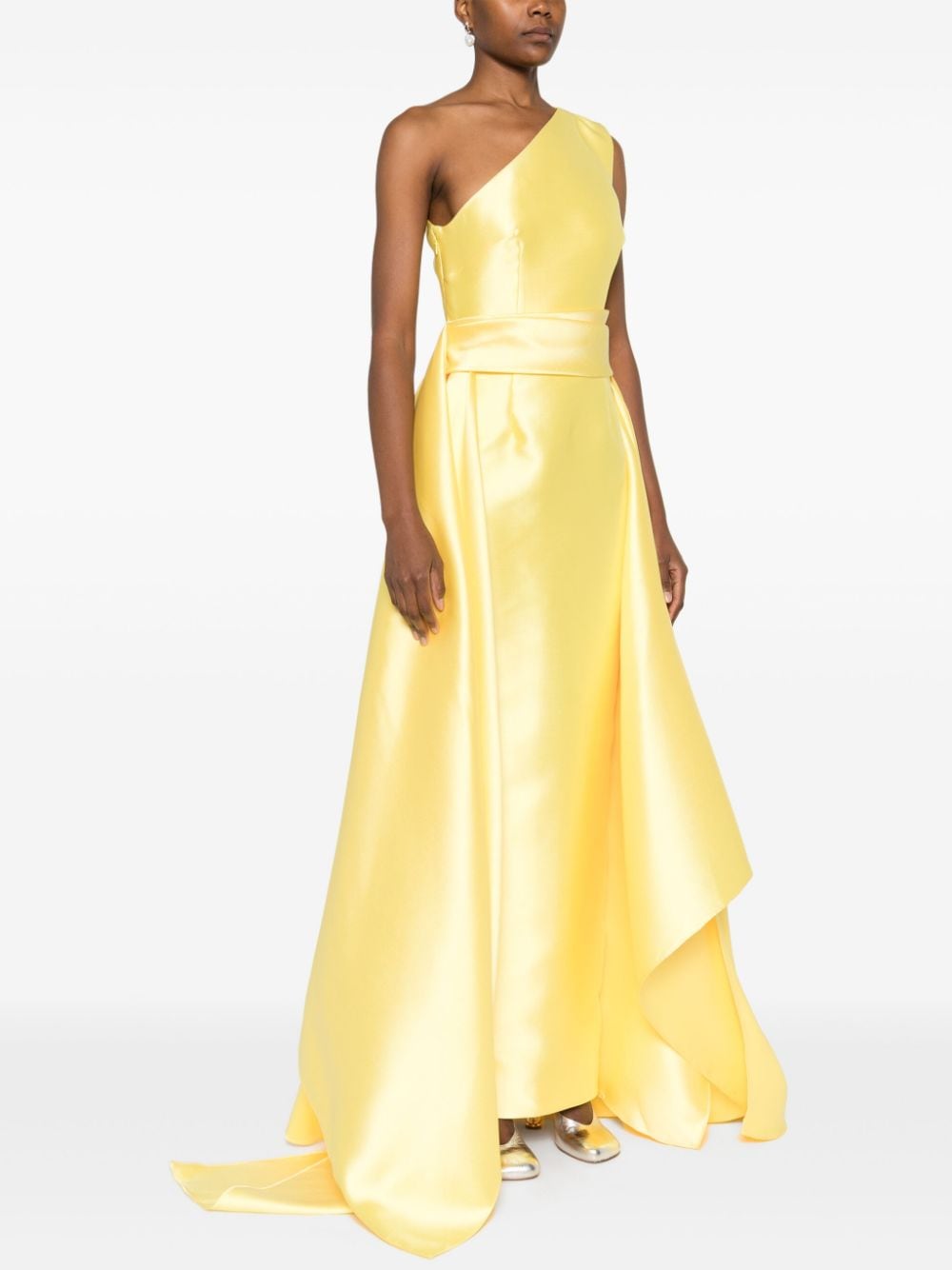 Shop Solace London Charo Gown In Yellow