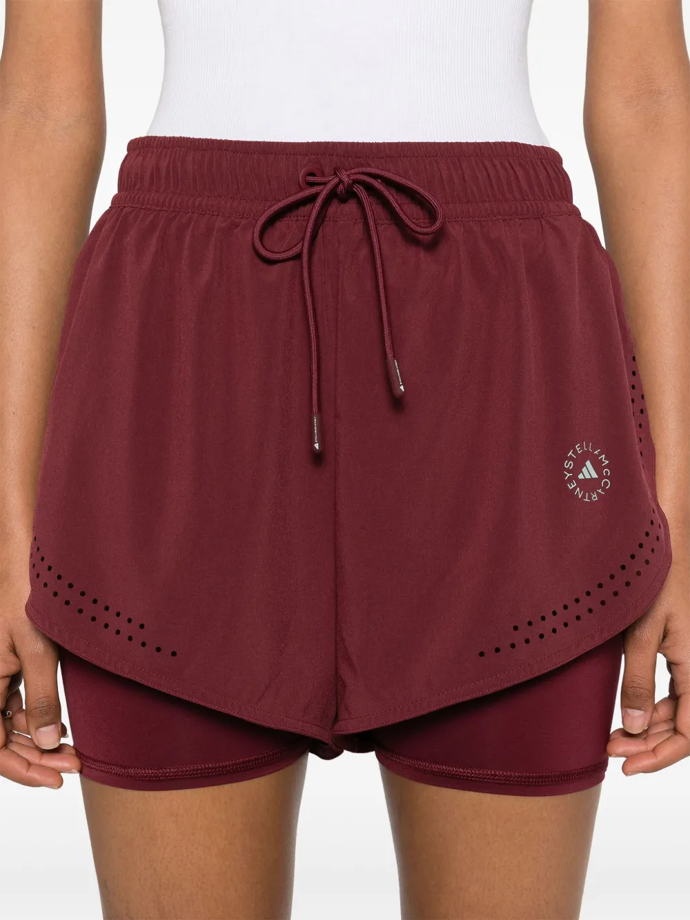 adidas by Stella McCartney Hardloopshorts Rood