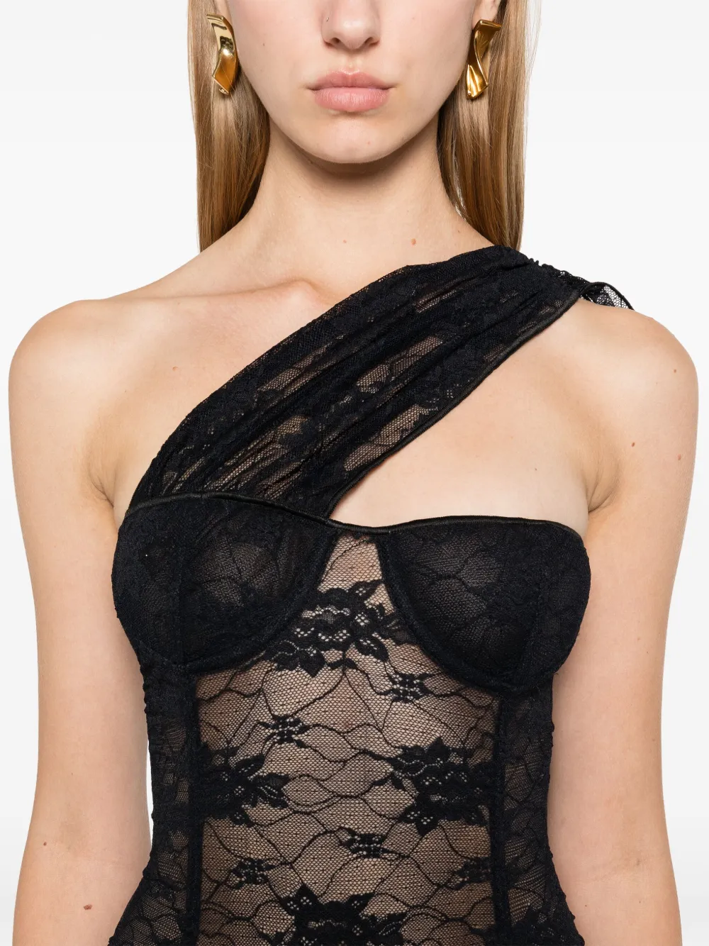 Oséree Body met sjaaldetail Zwart