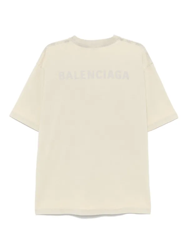 Balenciaga Off White Medium Fit Vintage T Shirt Neutrals FARFETCH TR