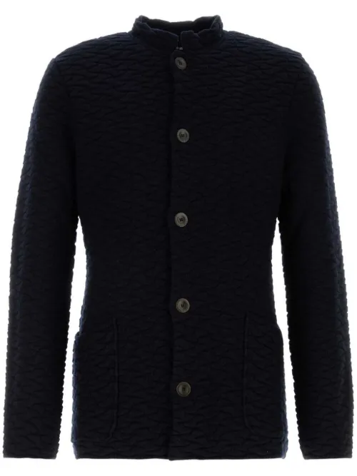 Cardigan en laine mélangée - Giorgio Armani - Modalova
