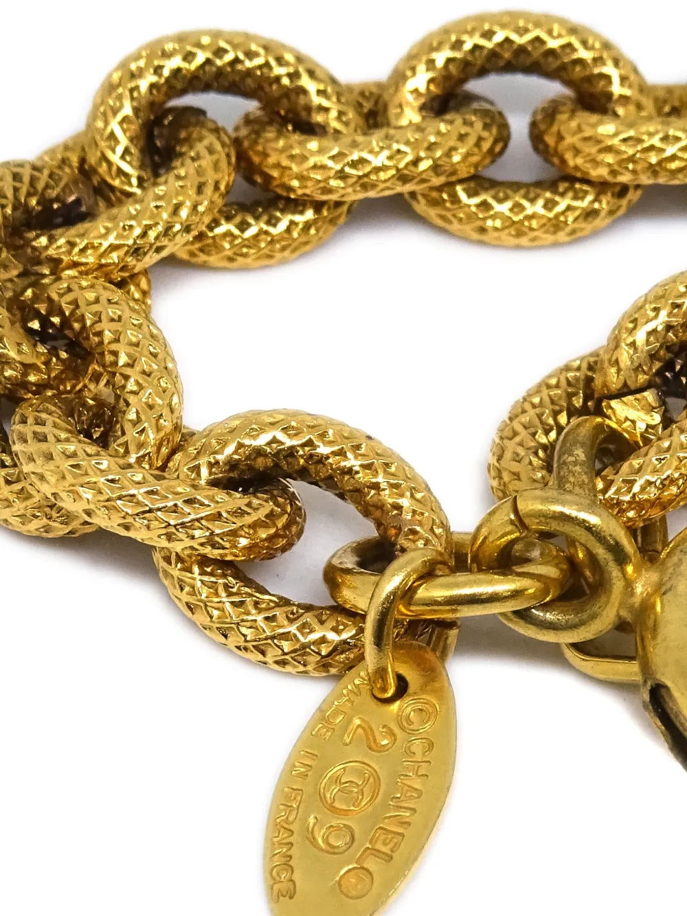 Pre-owned Chanel 1994 Cc Multi-pendant Necklace In Gold