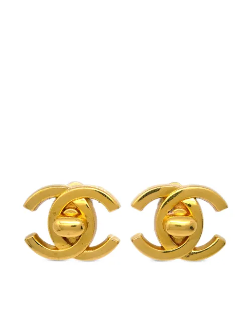 Boucles d'oreilles à fermoir loquet (1996) - CHANEL Pre-Owned - Modalova
