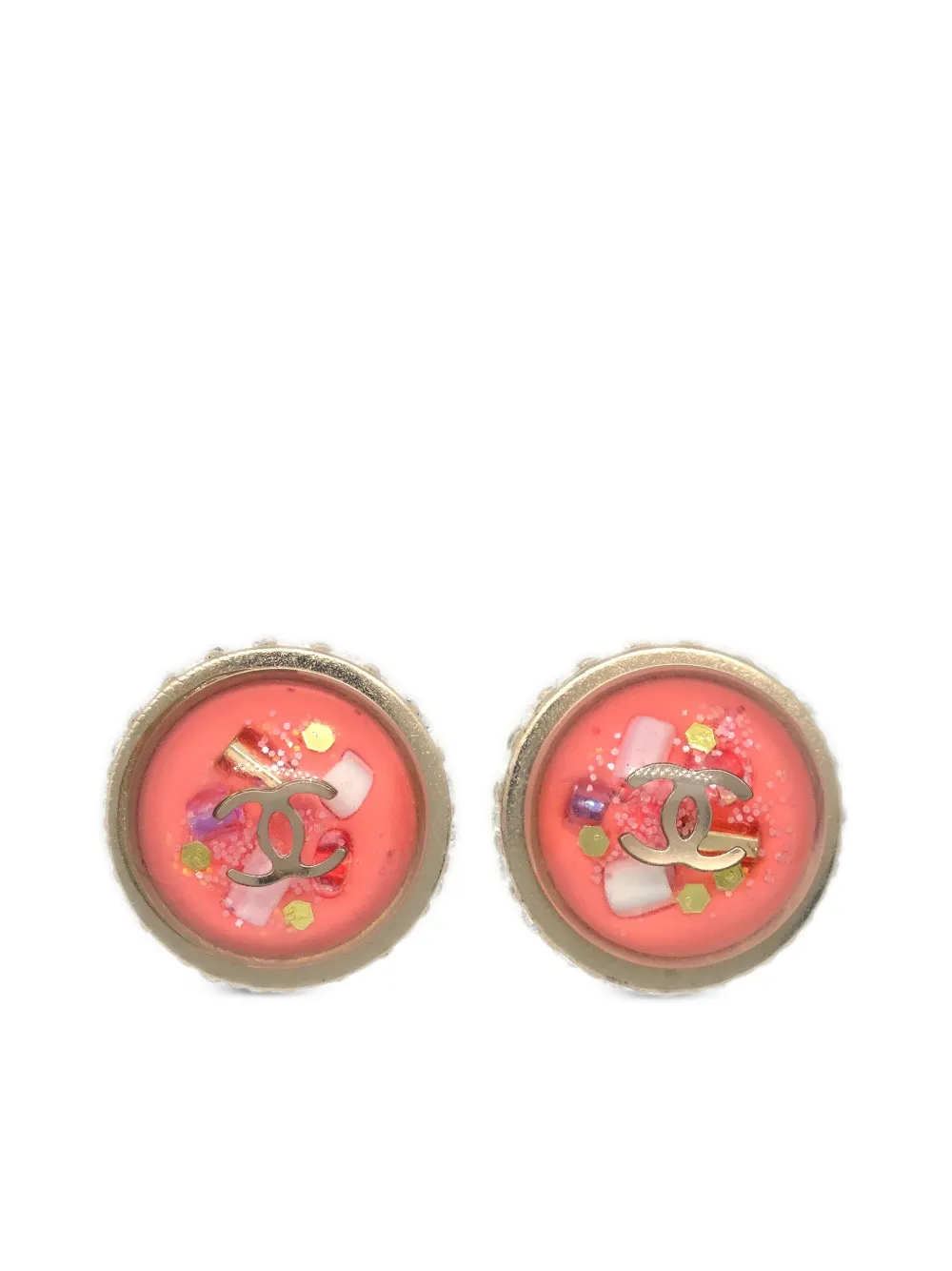 CHANEL Pre-Owned 2009 CC stud earrings | Pink | Image 1