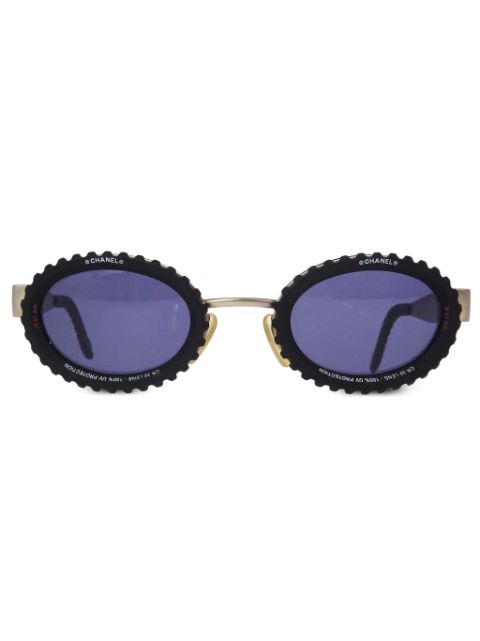 CHANEL 1990-2000 oval-frame sunglasses Women