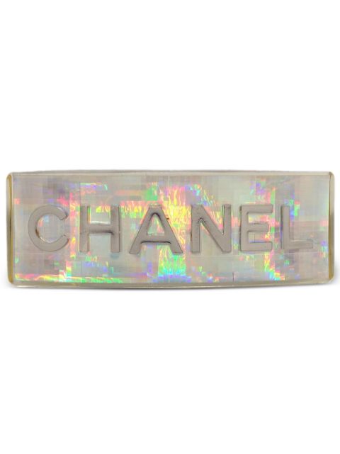 CHANEL 1997 holographic hairpin barrette Women