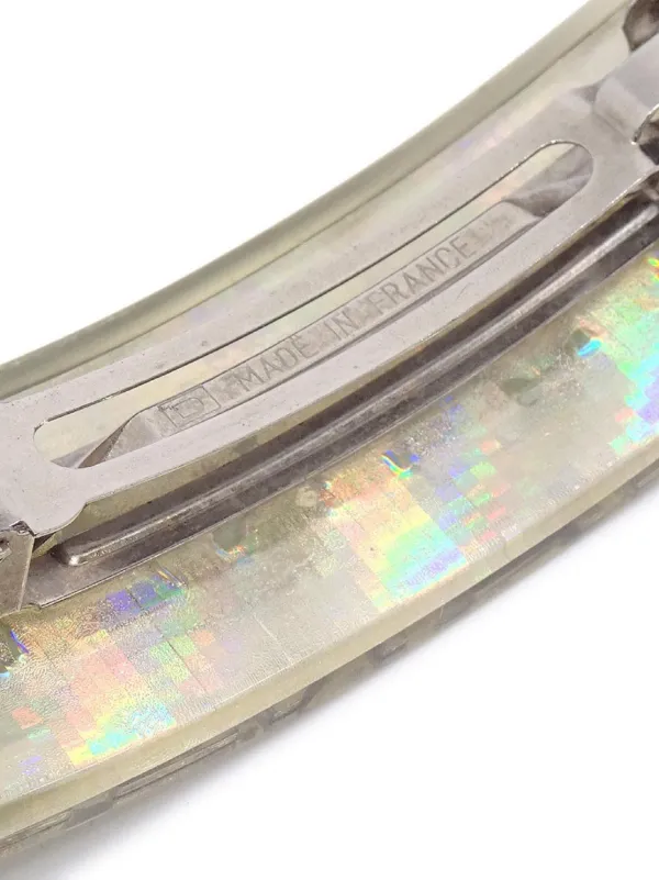 CHANEL Pre-Owned 1997 Holographic Hairpin Barrette | Silver  display picture 1