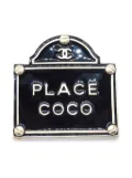 CHANEL Pre-Owned 2015 Place Coco brooch - Black