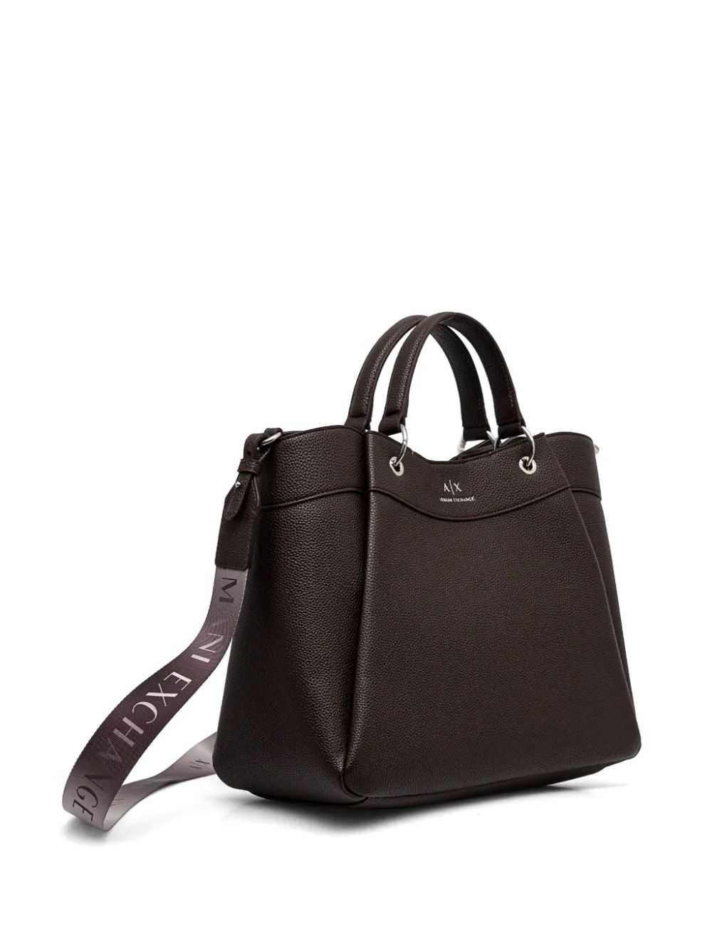 Armani Exchange logo strap two-way handbag - Bruin