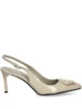 Armani Exchange patent slingback pumps - Neutrals