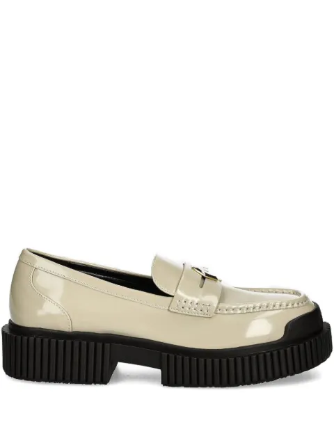 Armani Exchange patent-finish loafers 