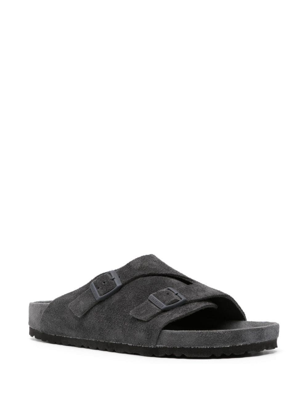 Shop Birkenstock Zurich Slides In Grey