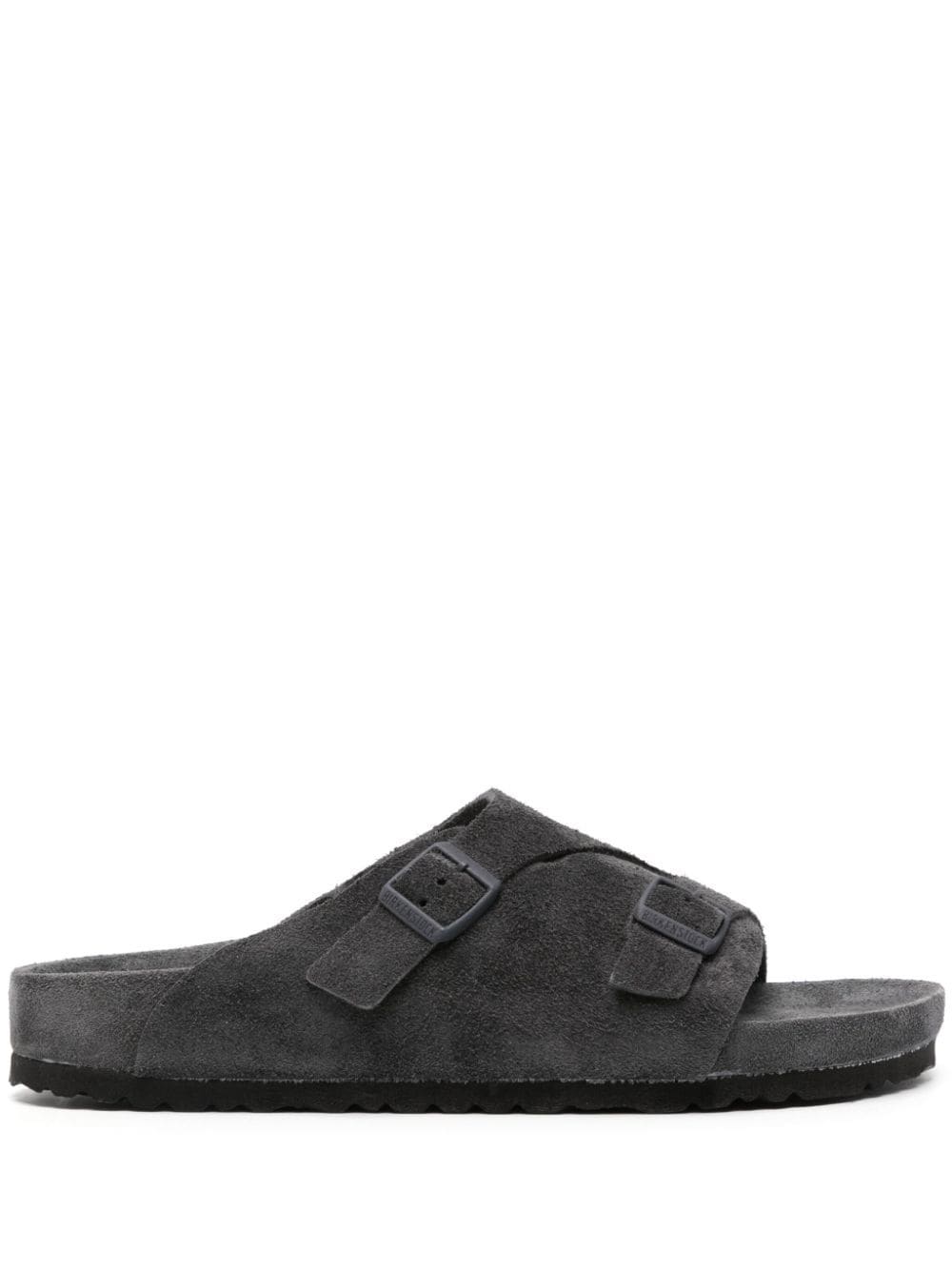 Shop Birkenstock Zurich Slides In Grey