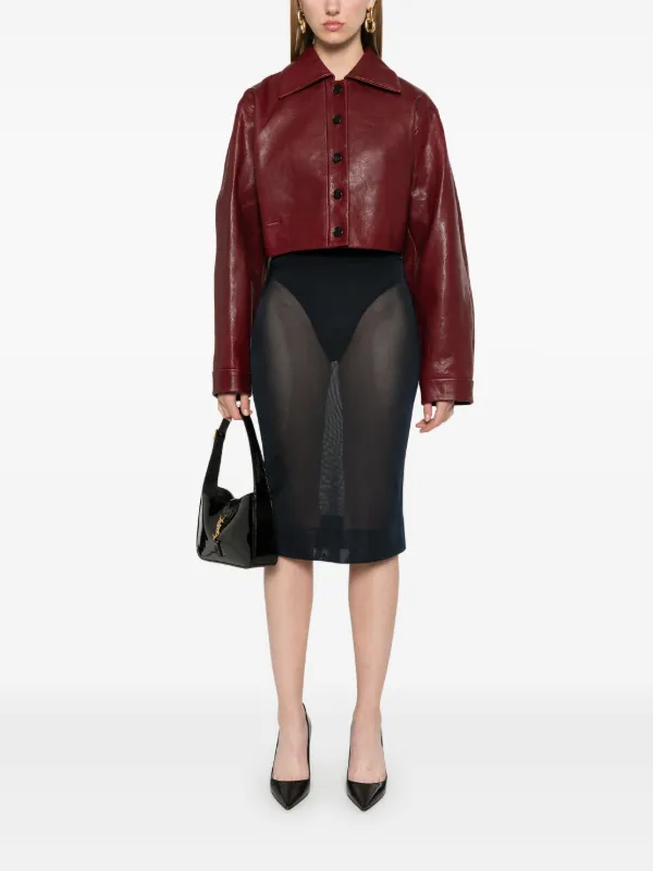 おすすめ☆Saint Laurentファインニット ペンシルスカート Saint Laurent ニット ペンシルスカート | ブルー | FARFETCH JP