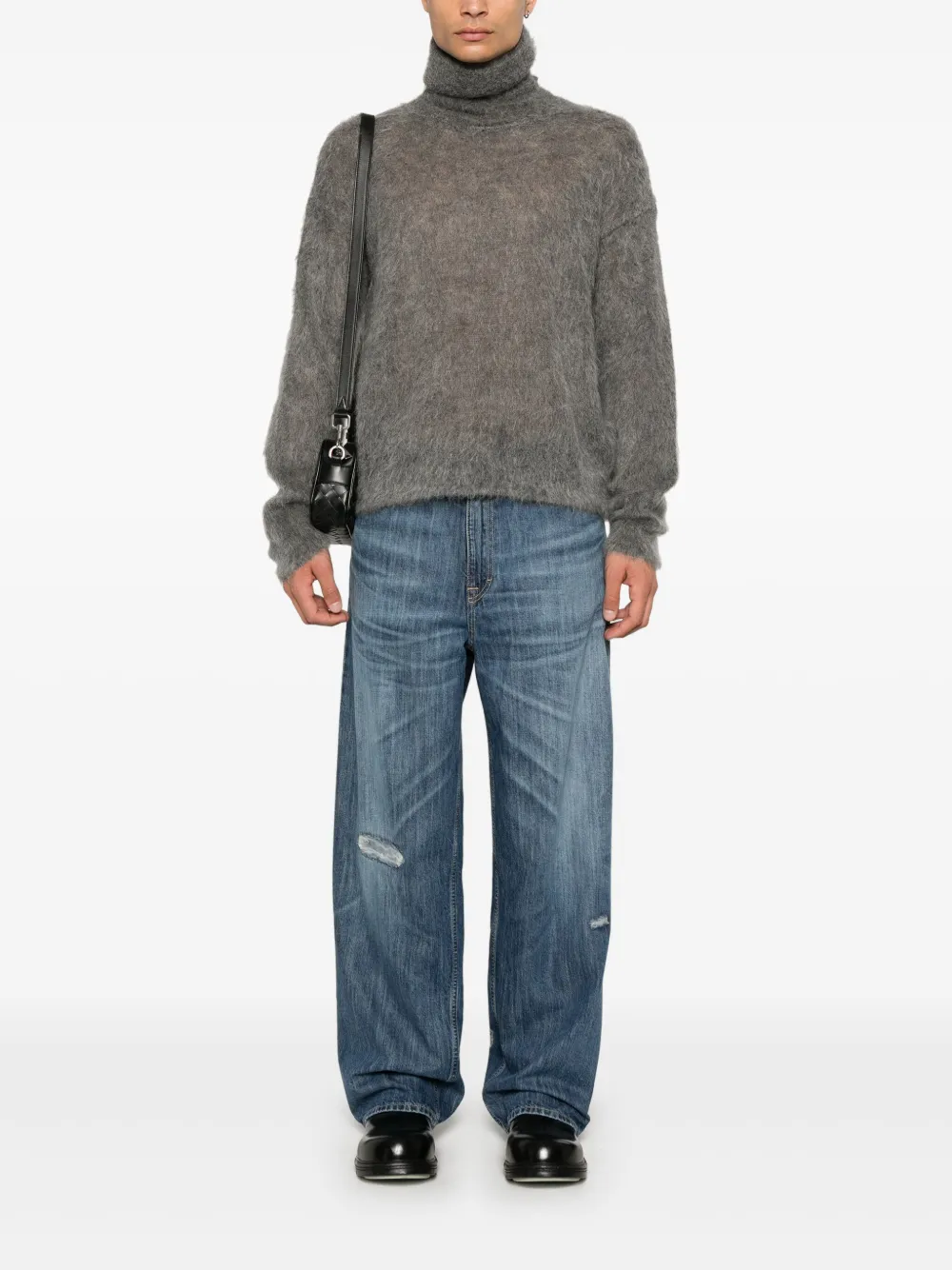 Saint Laurent brushed sweater - Grijs