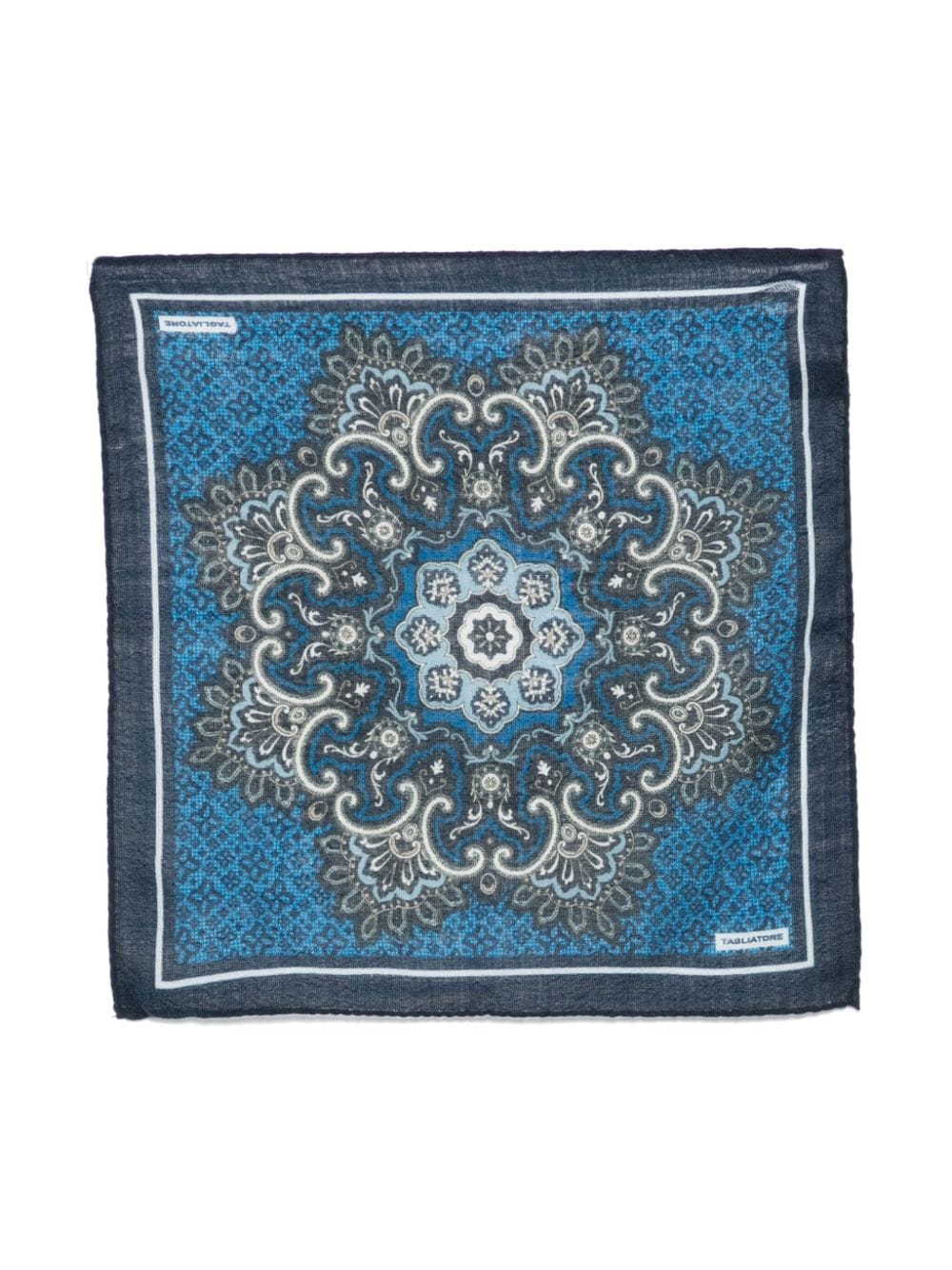 Shop Tagliatore Paisley-print Pocket Scarf In Blue