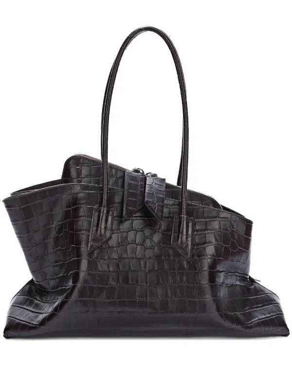 トートバッグ THE ATTICO PASSEGGIATA BAG MEDIUM (250WAH00054 LBT019AA100) La Passeggiata Medium'' black top handle for Women | THE ATTICO®