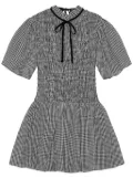 GANNI checked mini dress - Black