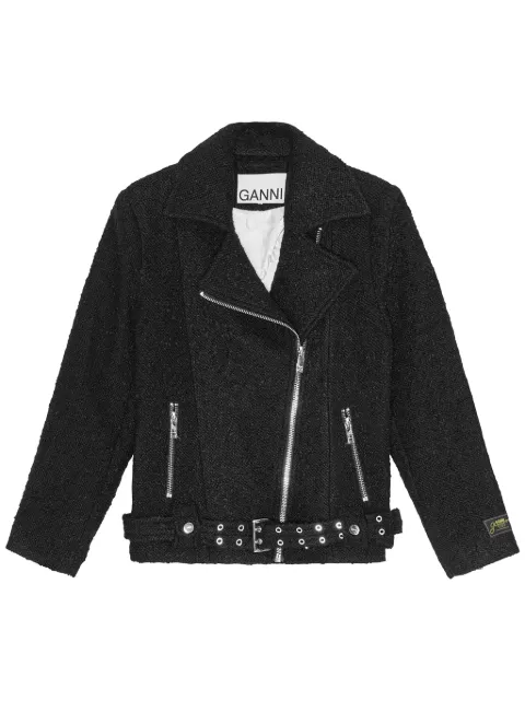 GANNI boucle biker jacket Women